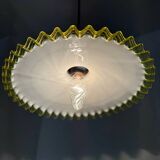 Antique uraline opaline pancake chandelier