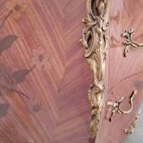 Louis XV Style Commode Stamped in Richly Decorated Rosewood Marquetry