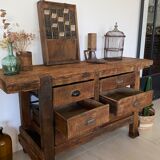 Old wooden workbench