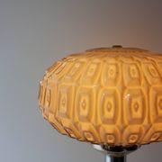 1940s Portuguese Art Deco Table Lamp with Gray Opaline Shade
