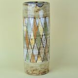 Pitcher and glasses with harlequin decoration, Atelier du Vieux Moulin