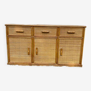 Wicker and canning sideboard