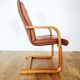 Camel leather sled chair from Mace