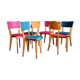 Set 6 vintage bistro chairs from the 50s