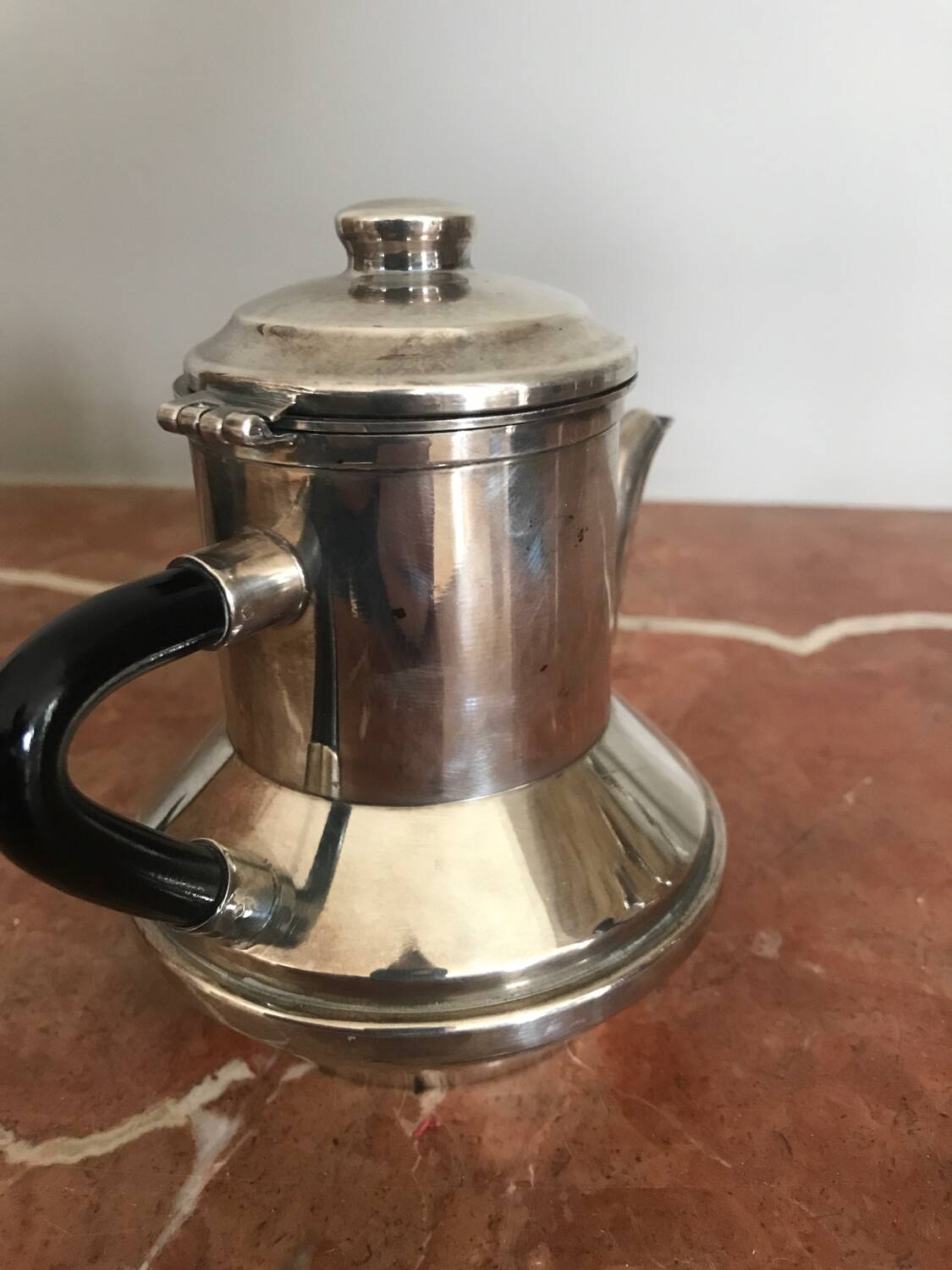 Art deco egoist coffee pot silver metal christian dior