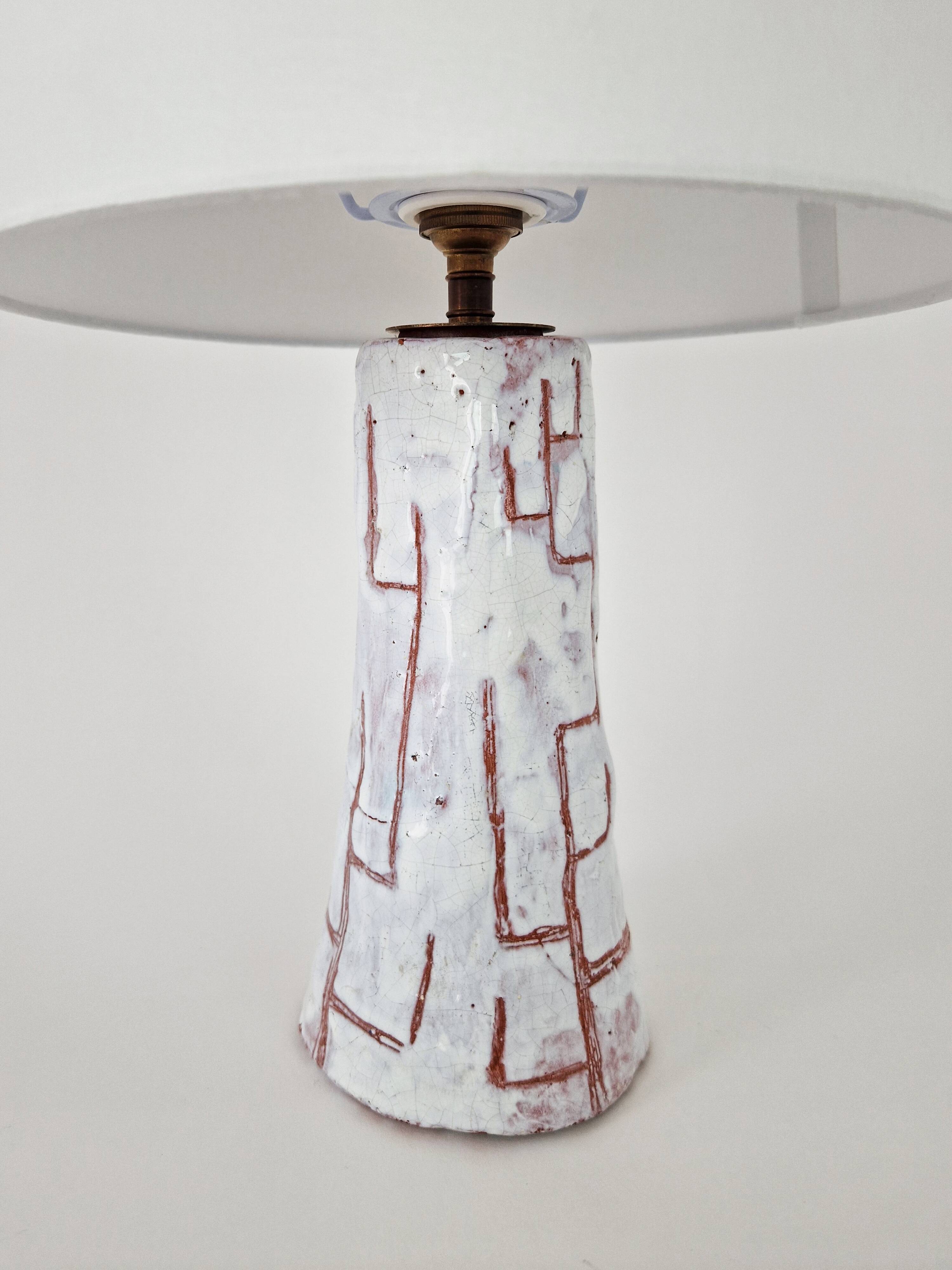 Vintage ceramic lamp foot 1960