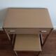 Vintage metal desk/ hairdresser and stool