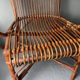Pair of rattan armchairs 1930
