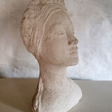 Woman bust in plaster