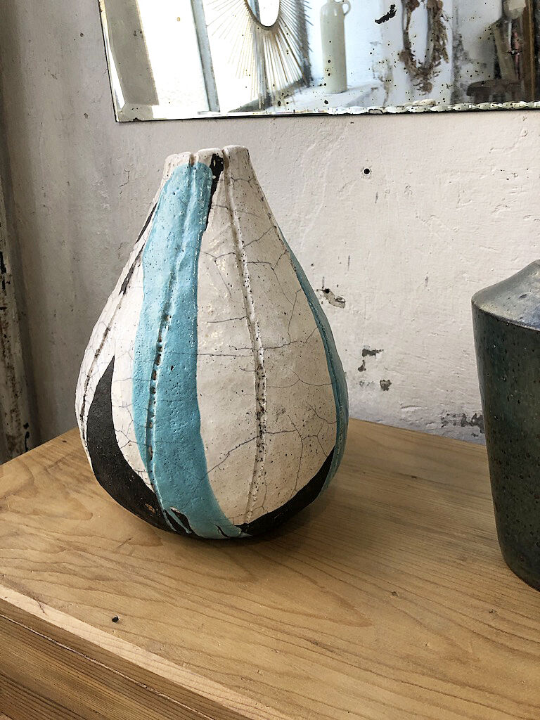 Artisan cracked earth vase