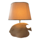 Lampe vintage poisson en terre cuite signé années 70