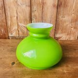 Green and white opaline lampshade from the 70s.