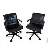 Richard Sapper Office Chair for Knoll - Vintage Black Leather