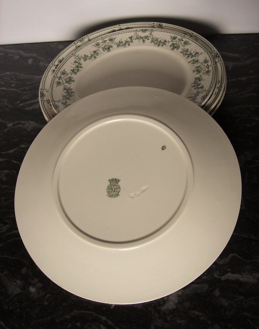 Set dish badonviller collection champagne green