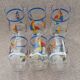 set of 6 large orangeade glasses juice glasses boats seaside