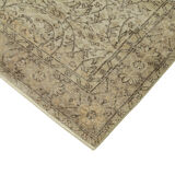 Handwoven vintage anatolian beige carpet 188 cm x 296 cm