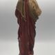 SACRED HEART of Jesus, polychrome plaster religious statue signed 19th century.
