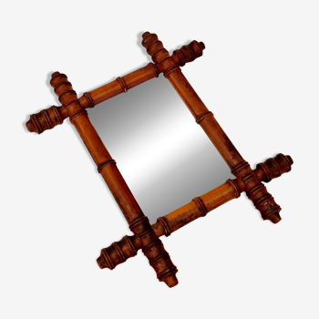 Old bamboo mirror