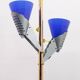 Relco Milano Modernist Italian Murano Glass and Brass Floor Lamp, 1980s