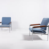 Pair of lounge chairs by Kay Boeck Hansen for Fritz Hansen Denmark 1970