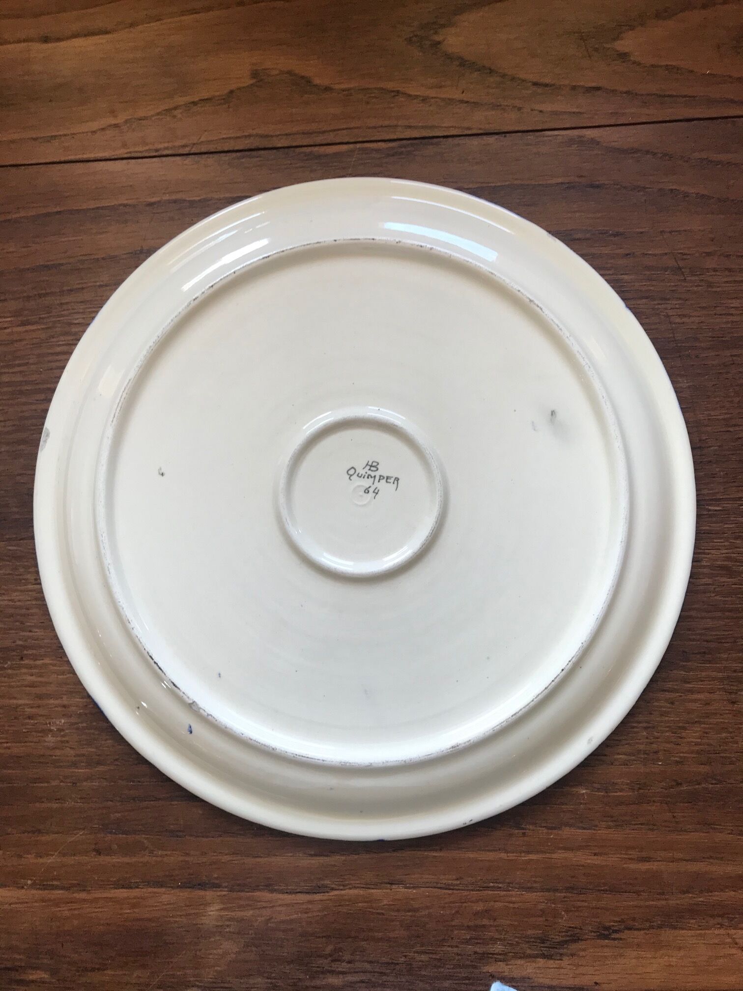 Pair of plates HB Quimper Odetta