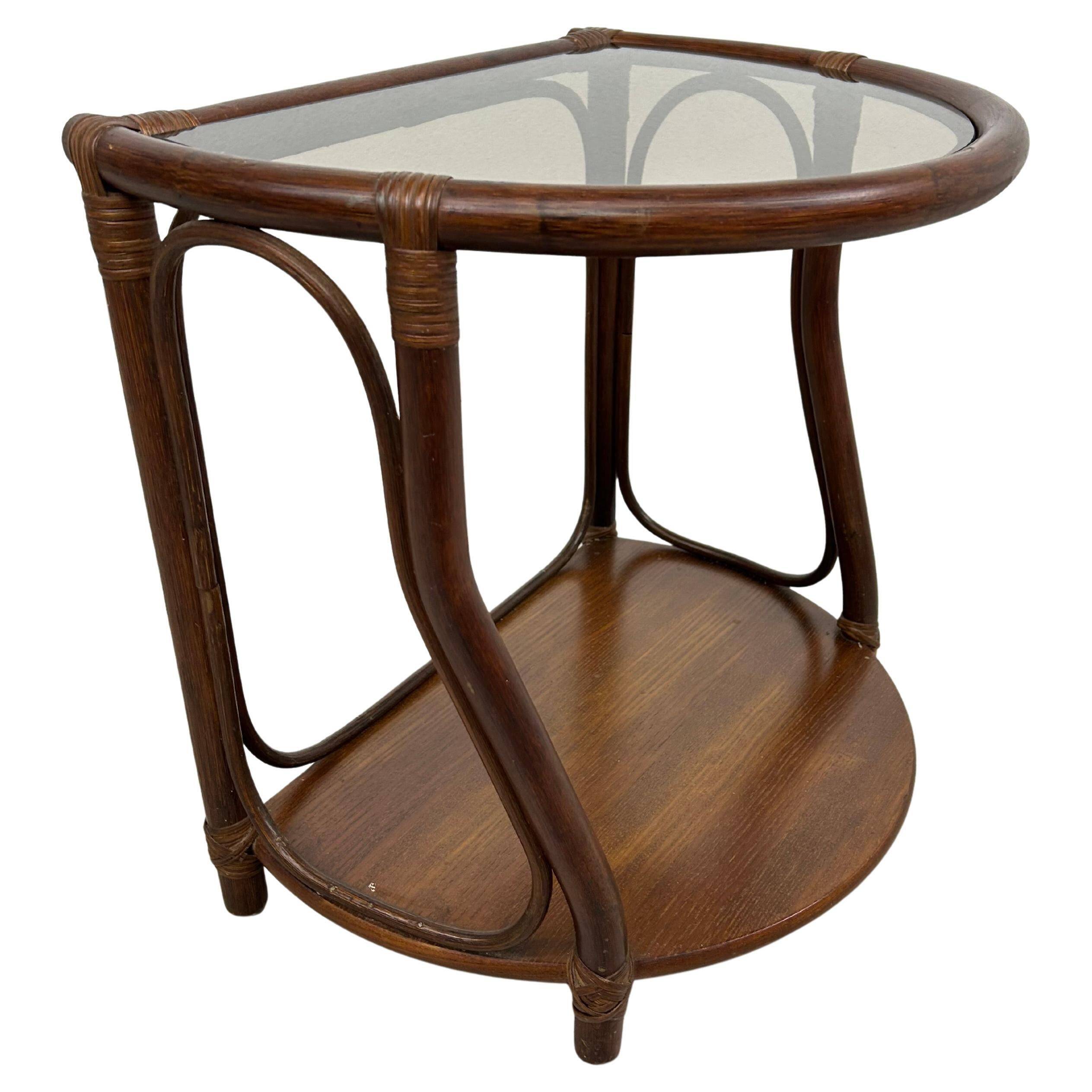 Bamboo side table in Mid-Century Modern style by Gervasoni