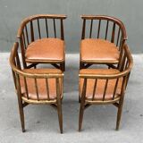 Thonet set of 4 built-in chairs 60s / 70s