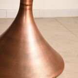 Copper table, smoked glass top from the 60s