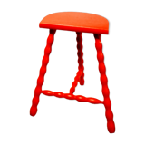 Turned wooden tripod stool