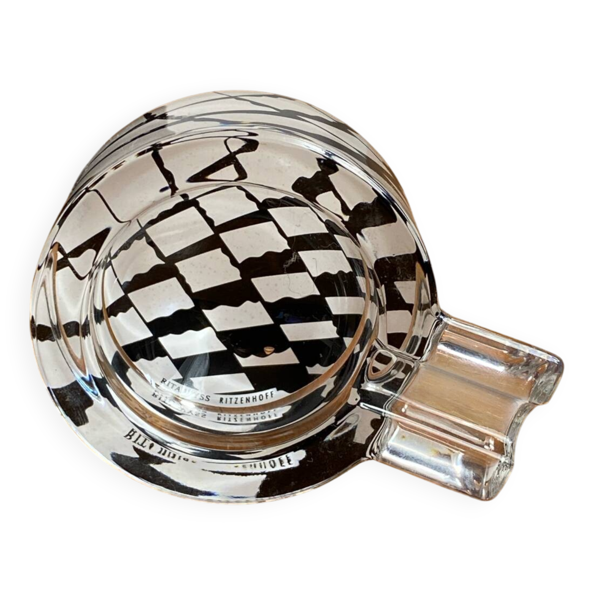 Vintage crystal ashtray, Rita Wyss, Ritzenhoff