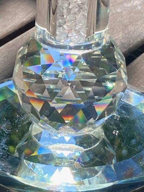 Crystal tealight candle holder
