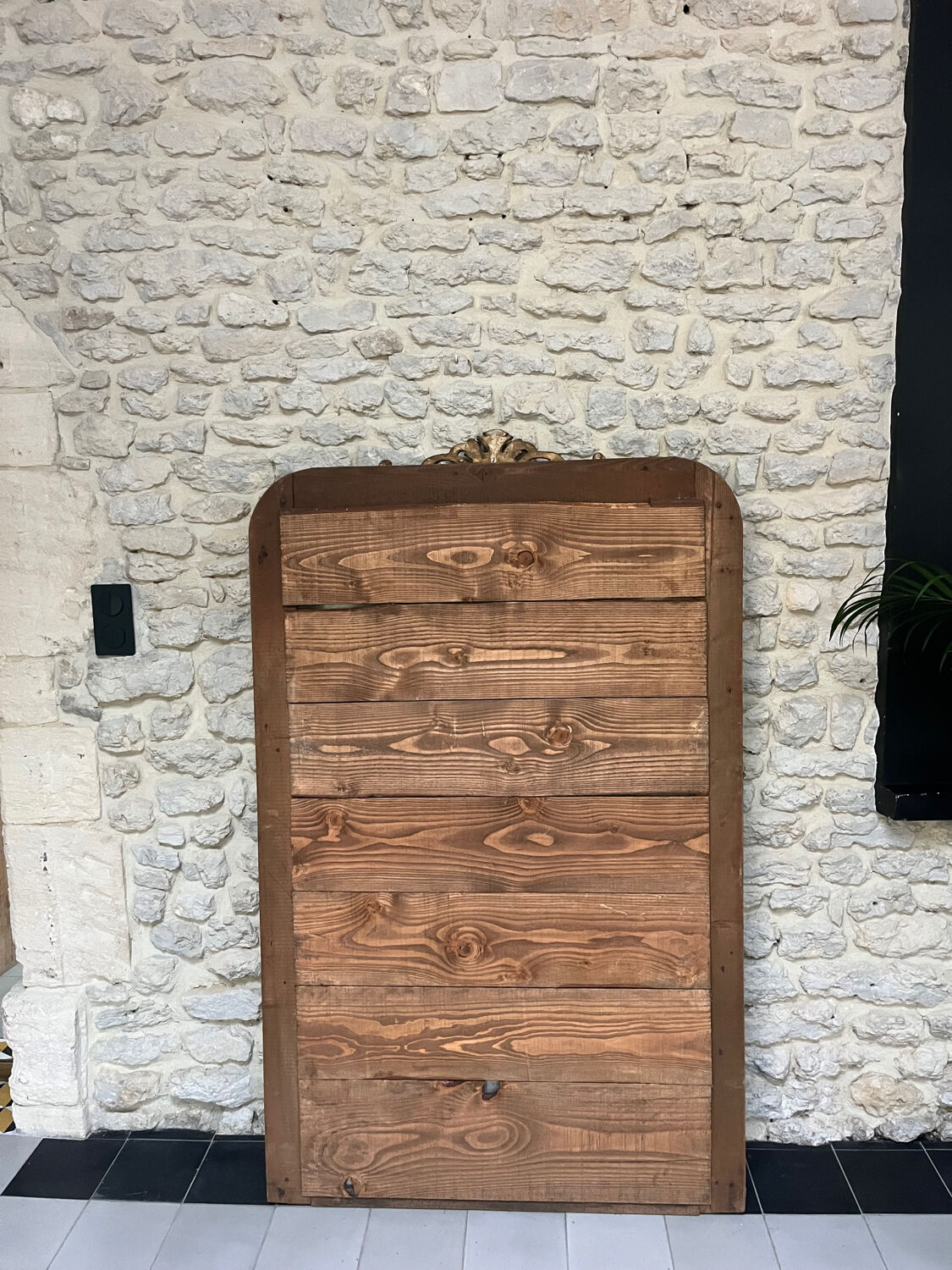 Louis-Philippe gilded fireplace mirror (trumeau style)