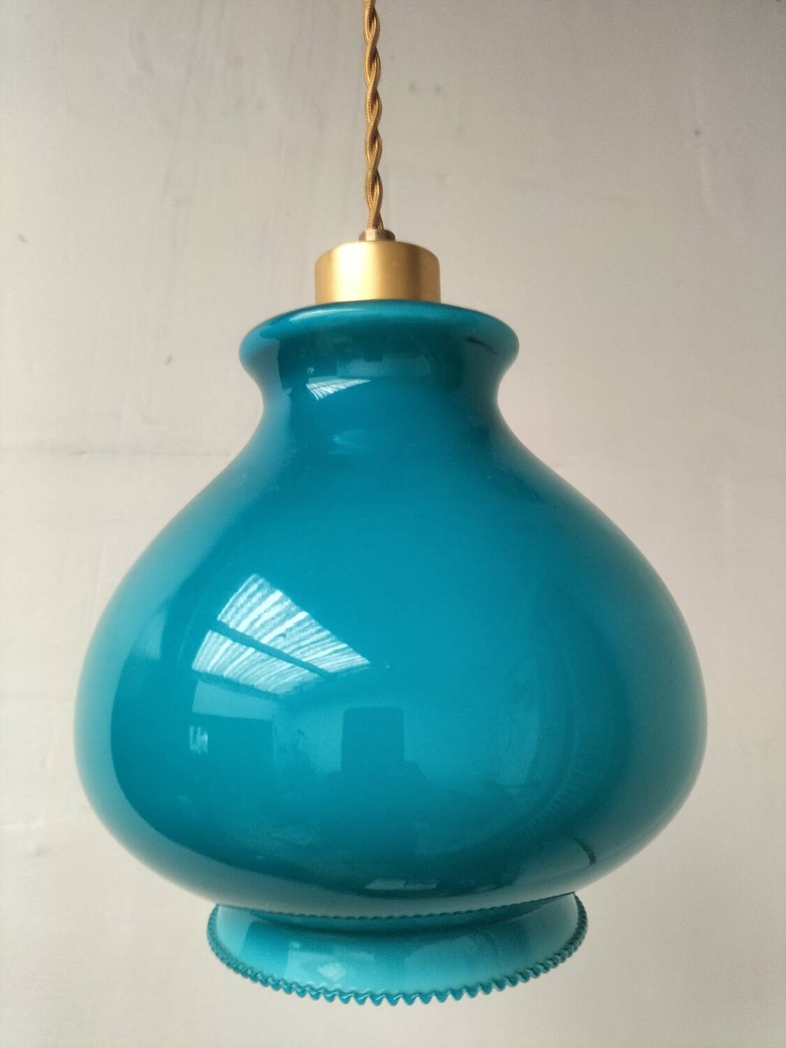 Blue glass pendant
