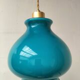 Suspension en verre bleu