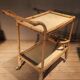 Table roulante en bambou des année 1950