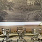 Lot de 3 coquetier spirale