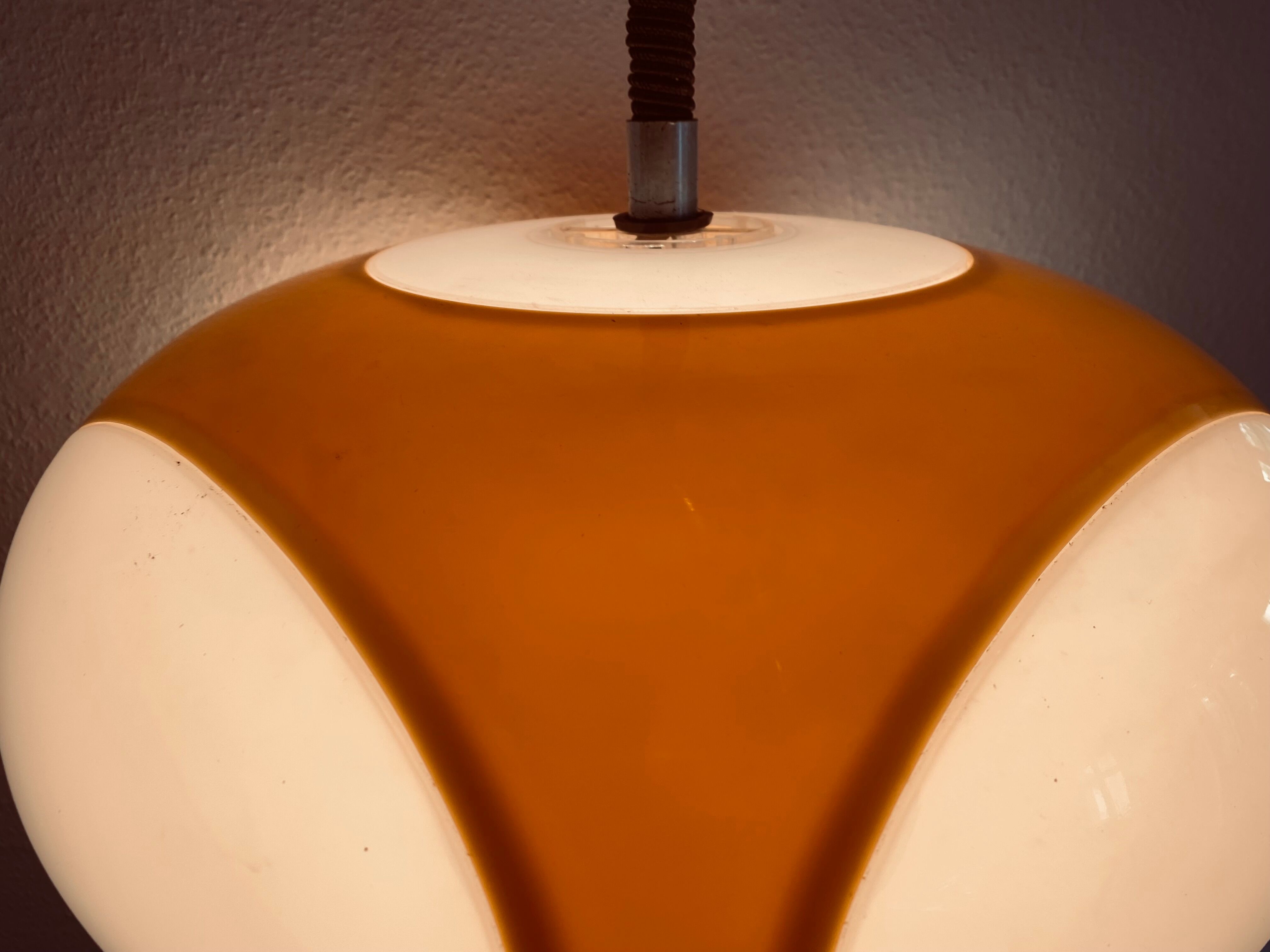 Vintage Yellow Plastic Ufo Ceiling Lamp by Luigi Colani for Massiv, Belgium, 1970s