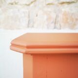 Antique showcase, cupboard, glass cabinet, wood and terracotta, Parisian format