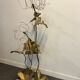Floor lamp "flowers" in gilded brass