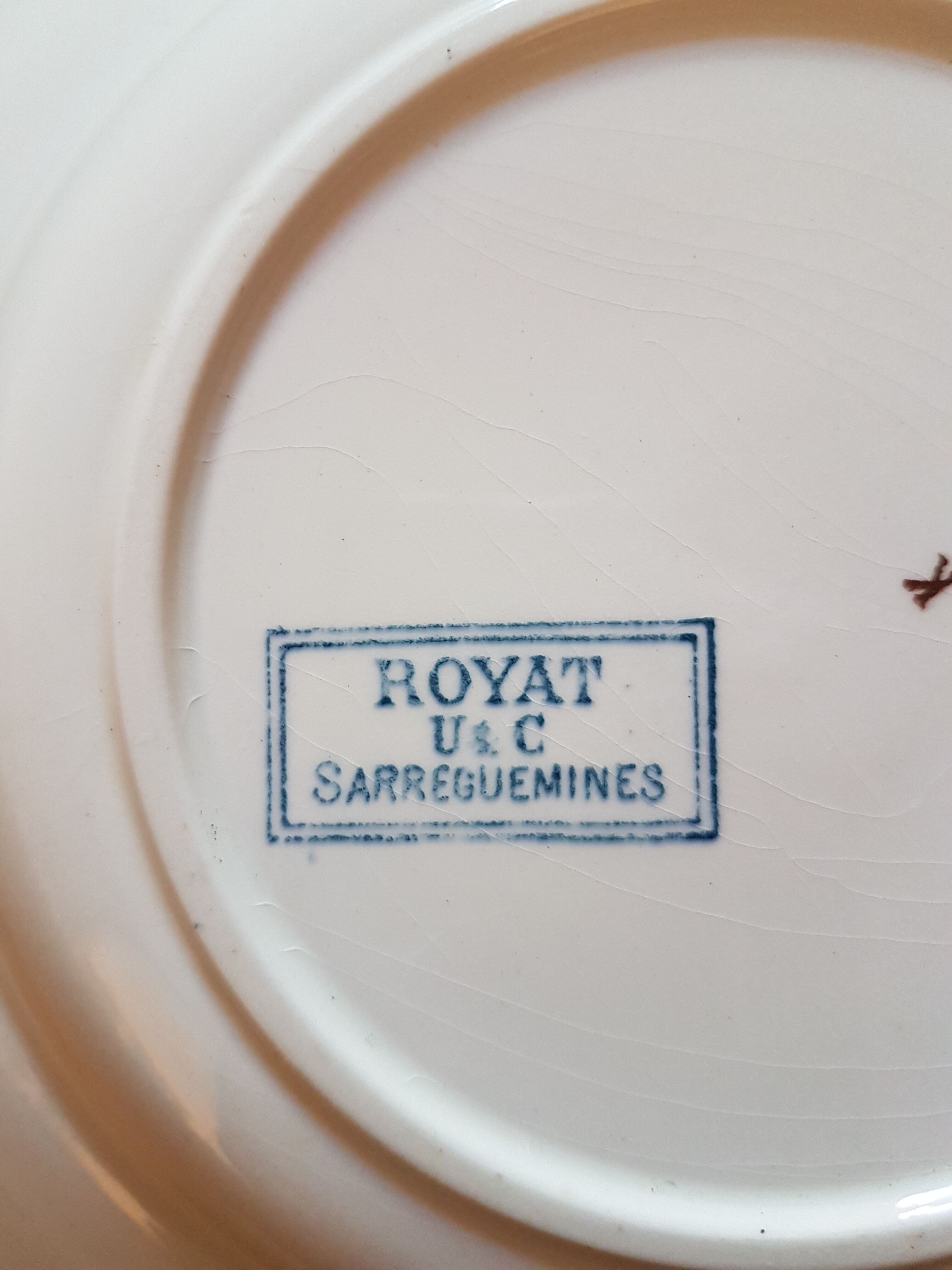 5 hollow plates Sarreguemines