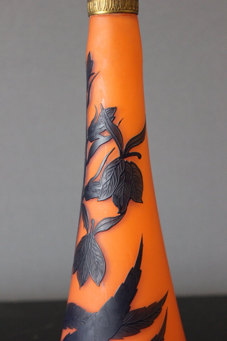 Glass paste vase by Richard circa 1920