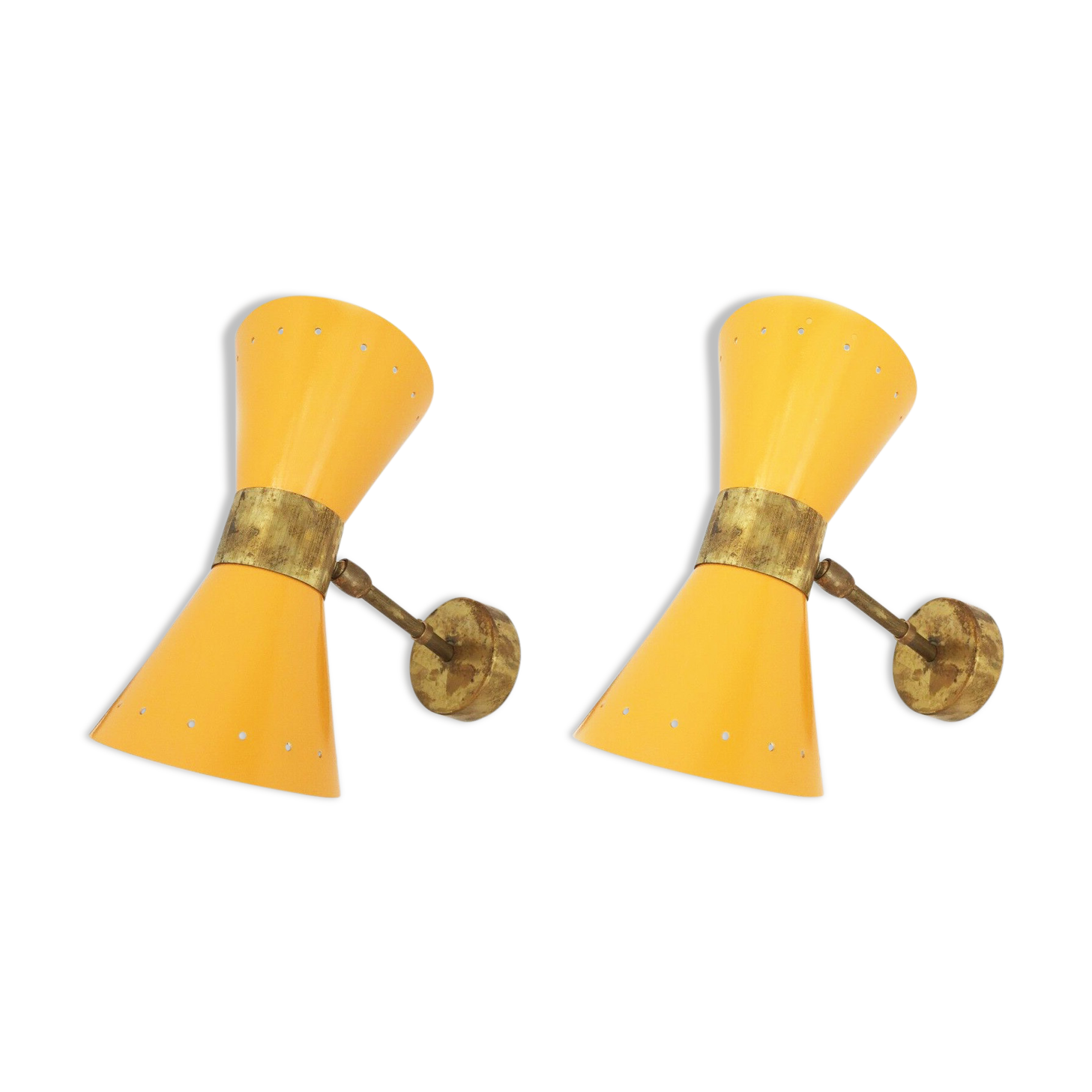 Pair of italian sconces Diabolo 1950s