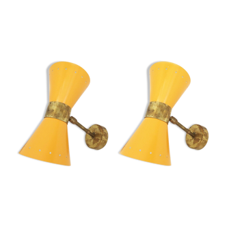 Pair of italian sconces Diabolo 1950s
