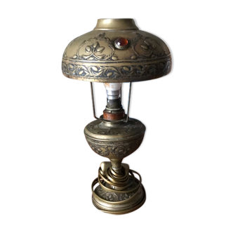 Vintage Moroccan brass oil lamp