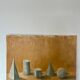 Abstract oil on cardboard signed 41cmx50cm