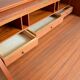 Swedish secretary sliding tray teak 1950s