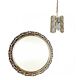 Vintage illuminated crystal brass mirror, 1960s