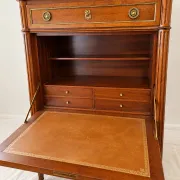 Secretary with drop-leaf in Louis XVI style – Wood, gilded brass and columns