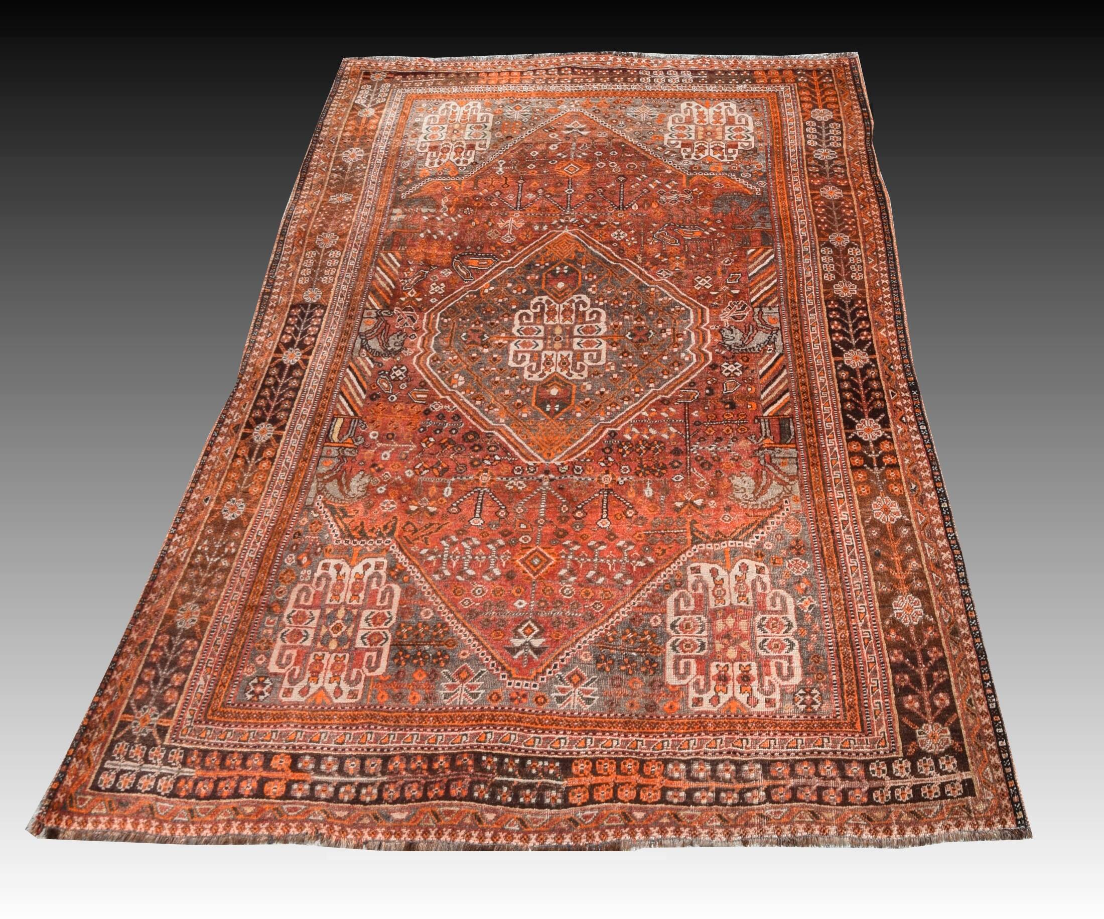 Tribal Oriental Rugs: 2.96 X 2.07 Meters