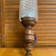 Vintage wall sconce mobelhaus wood + bohemia crystal globe